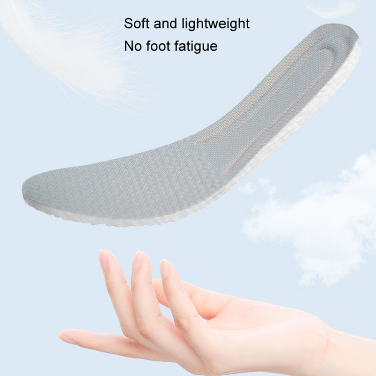 1pair High Elasticity Anti-Odor Breathable Sweat Absorbent Shock Absorbing Insoles-Reluova