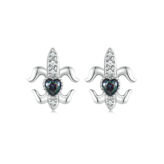 S925 Sterling Silver Iris Special-shaped Women Earrings My Store