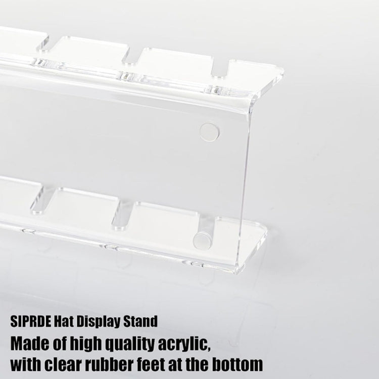 Acrylic Baseball Cap Holder Can Store 7 Baseball Caps(Transparent)-Reluova