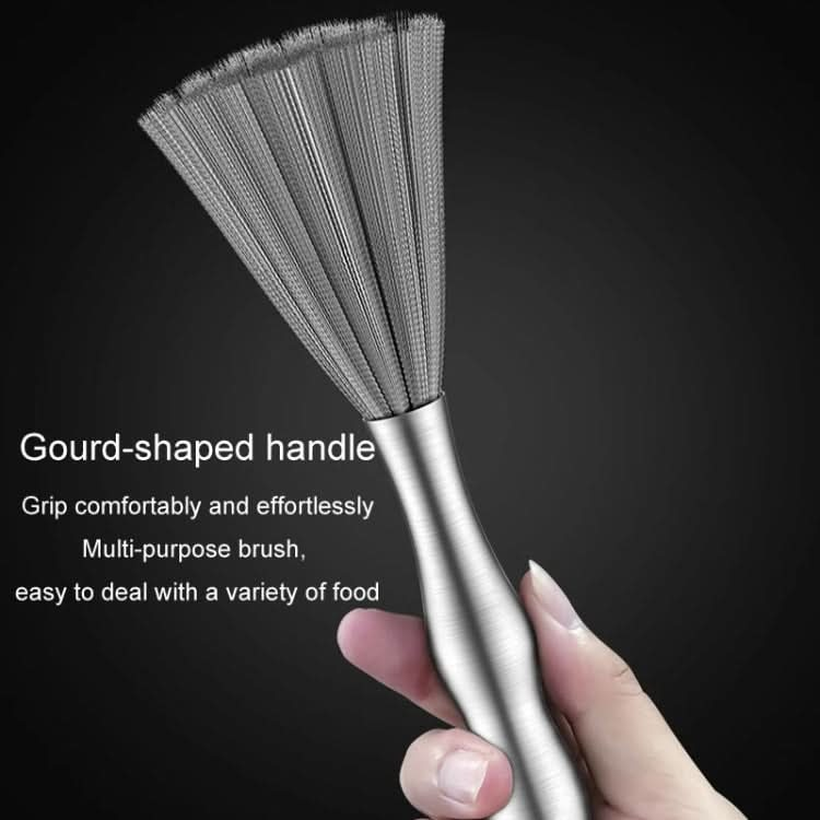 304 Thickened Lengthened Steel Wire Pot Brush Stainless Steel Cleaning Brush For Kitchen-Reluova