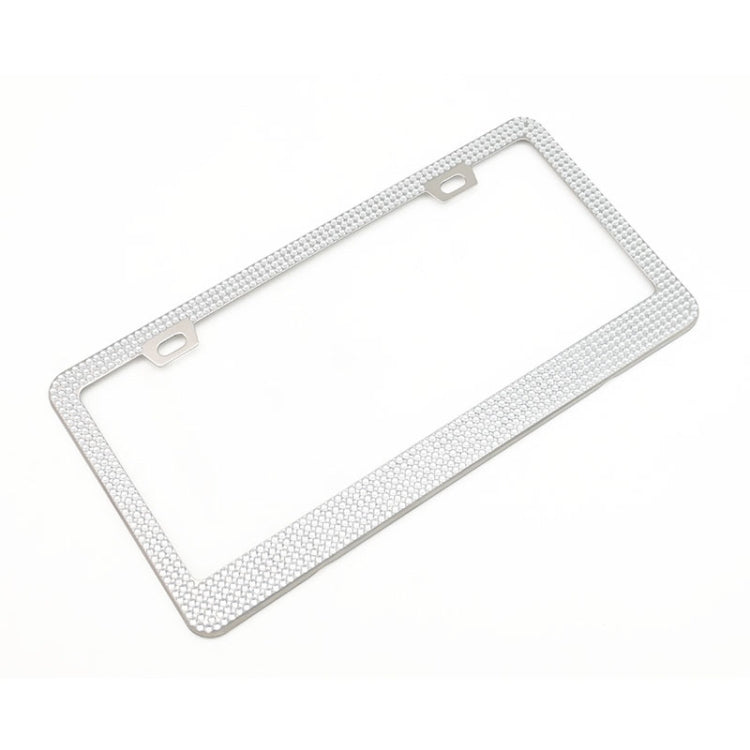 US Standard Stainless Steel License Plate Modified Frame With Diamonds