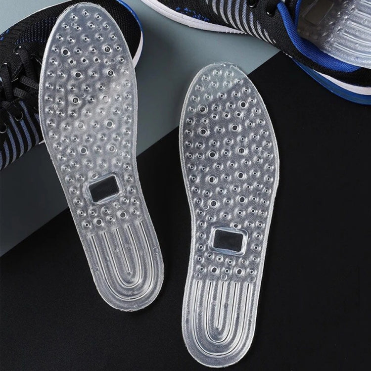 1pair Outdoor Sports Air Cushion Insoles Shock Absorbing TPU Inflatable Insoles-Reluova