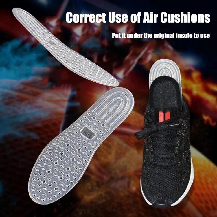 1pair Outdoor Sports Air Cushion Insoles Shock Absorbing TPU Inflatable Insoles-Reluova