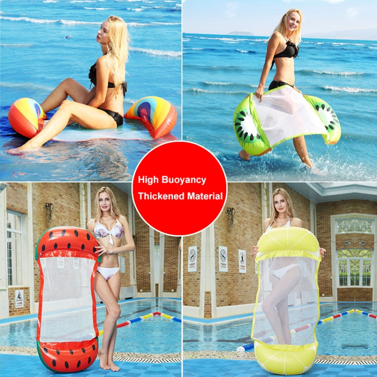 Fruit Style Inflatable Floating Row Hammock Pool Lounge Chair with Backrest