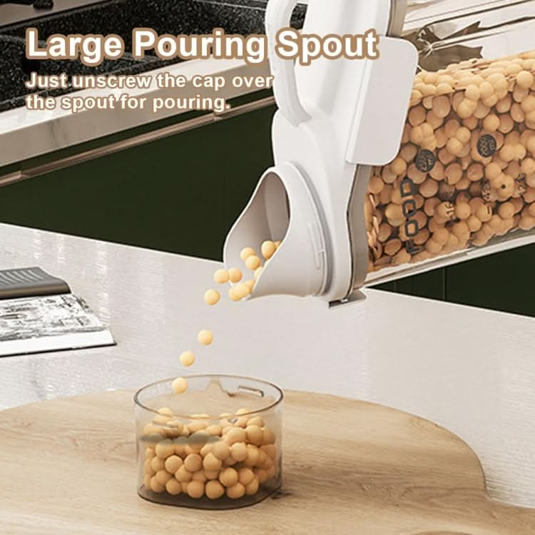 Plastic Sealed Grains Container Dry Food Storage Bin with Measuring Cup Pouring Spout Reluova