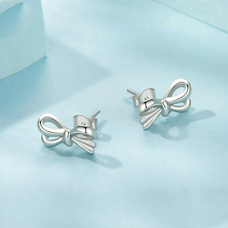 S925 Sterling Silver Bow Women Earrings My Store