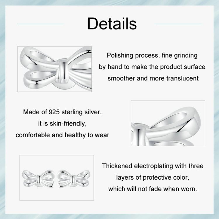 S925 Sterling Silver Bow Women Earrings My Store