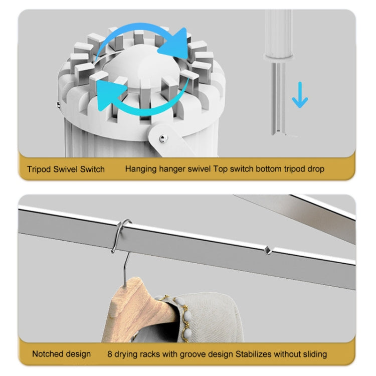 Free Installation Floor Drying Rack Balcony Foldable Octopus Hanging Clothesline