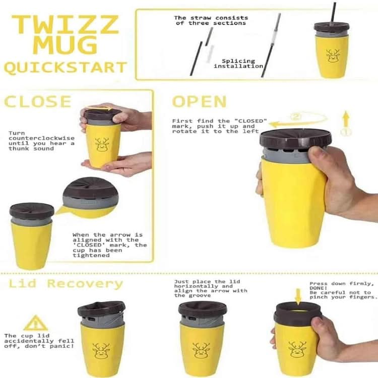 Twizz Cup Without Lid Leak Proof Travel Mug With Straw Reluova