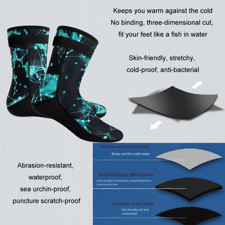 3mm Waterproof Long Beach Diving Socks Warm Non-slip Snorkeling Socks