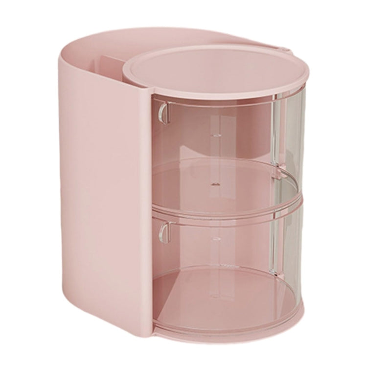 Desktop Powder Puff Storage Box Dust-proof Rotating Makeup Brush Storage Bucket My Store