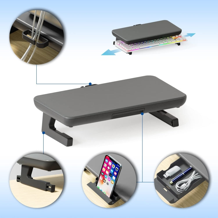 Oimaster Monitor Stand Riser Adjustable Height Laptop Bracket With Storage Drawer My Store