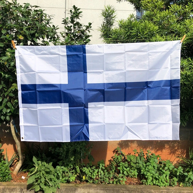 90 x 150cm Finnish Flag No. 4 Polyester Flag My Store