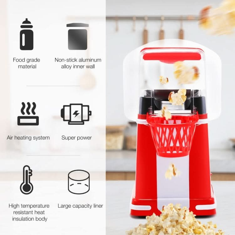 1200W Basket Popcorn Machine Electric Automatic Corn Popper 220V UK Plug-Reluova