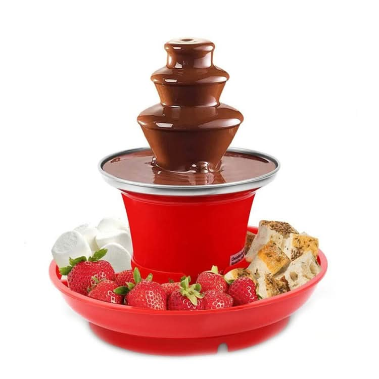 35W  3 Tier Chocolate Fountain  Mini Fondue Set with Hot Melting Pot Base-Reluova