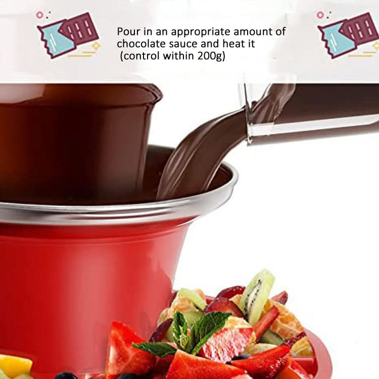 35W  3 Tier Chocolate Fountain  Mini Fondue Set with Hot Melting Pot Base-Reluova