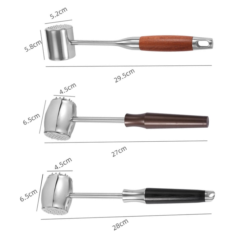 304 Stainless Steel Beef Hammer Thickened Solid Knocker Kitchen Double Sided Meat Looser, Handle: Aluminum-Reluova