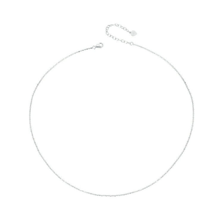 S925 Sterling Silver Fine Flash Basic Women Necklace My Store