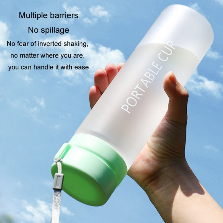 Outdoor Large Capacity Sports Mug Frosted Plastic Portable Leak-proof Teacups Reluova