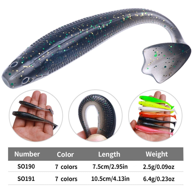 HENGJIA T-Tail Soft Dummy Bait Freshwater Fishing Lures