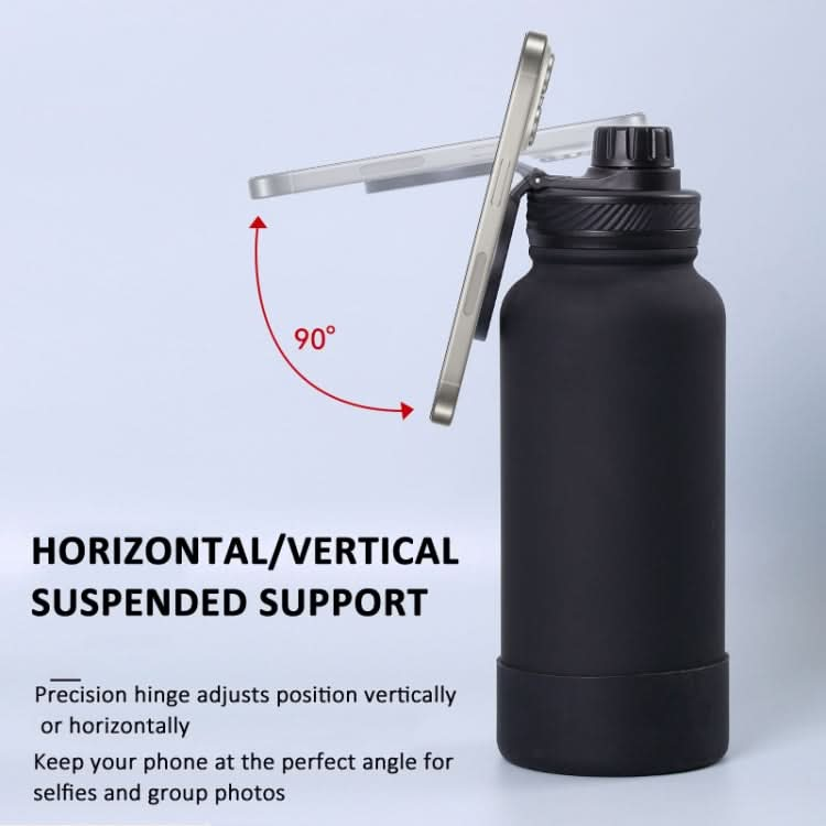 Sports Bottle With Phone Magnetic Holder Stainless Steel Thermos Cup Reluova