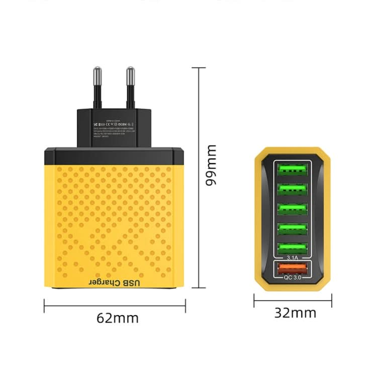 6-Ports Multifunctional Quick Charging USB Travel Charger Power Adapter