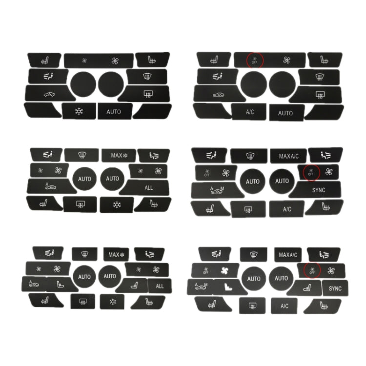 For BMW 5 Series/7 Series/X5/C6/F10/F01/F15 Air Conditioning Button Repair Sticker ÎҵÄÉ̵ê