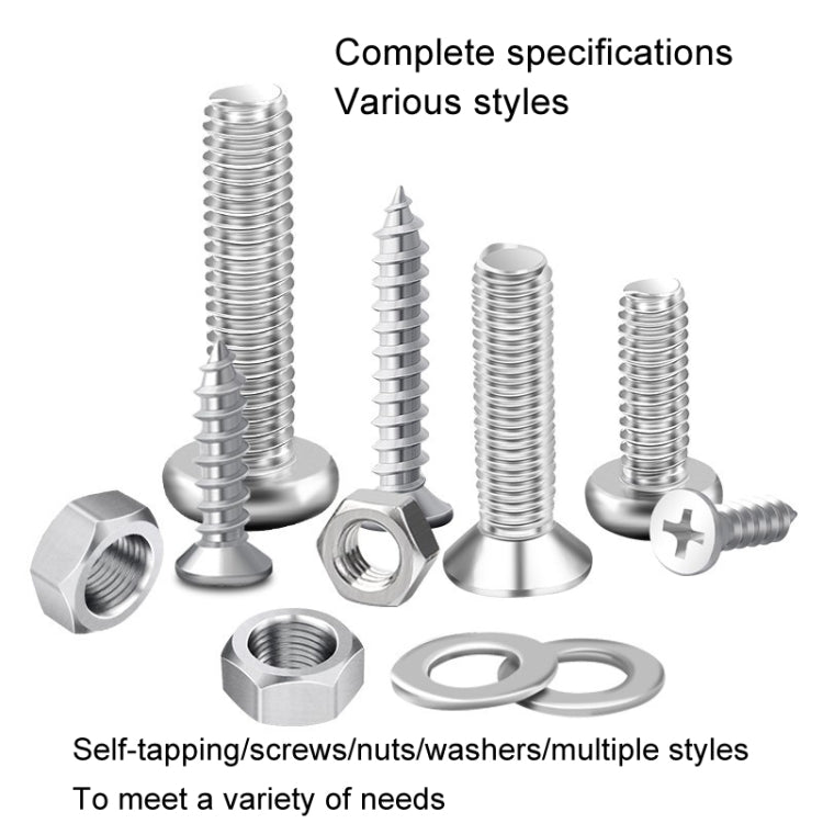 Screws Nuts Washers Self-Tapping Screws Set