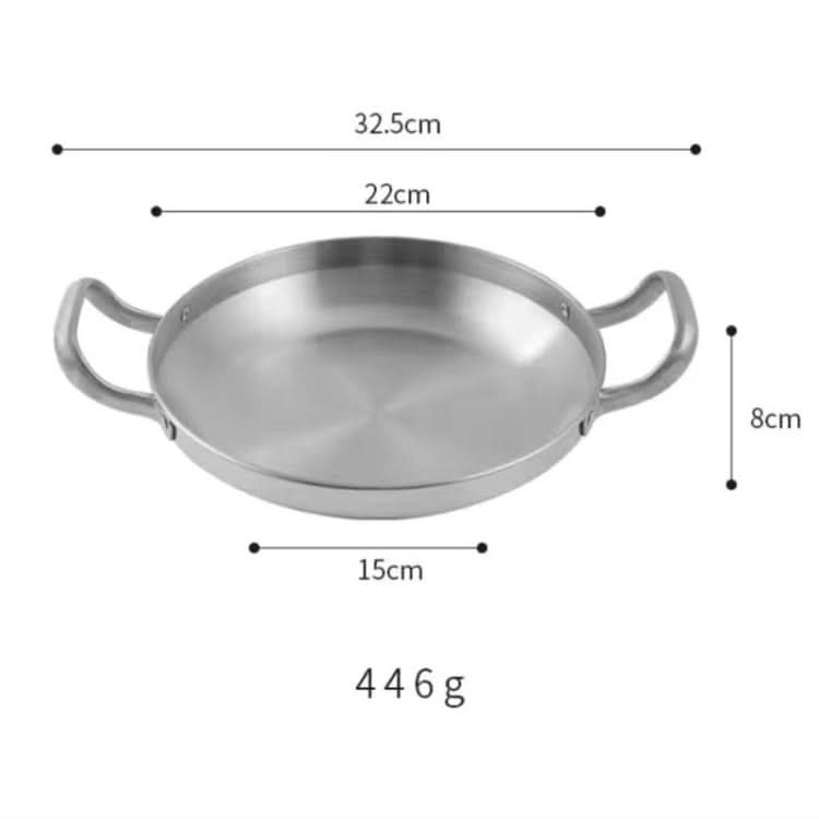 Thickened Stainless Steel Double Ears Pan Seafood Rice Pan Fried Chicken Tray Reluova