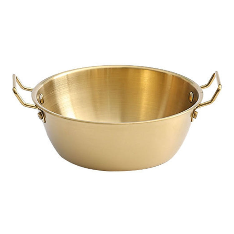 12cm 304 Stainless Steel Thickened Double Ear Soup Bowl Snack Bowl Fried Chicken Bowl(Gold)-Reluova