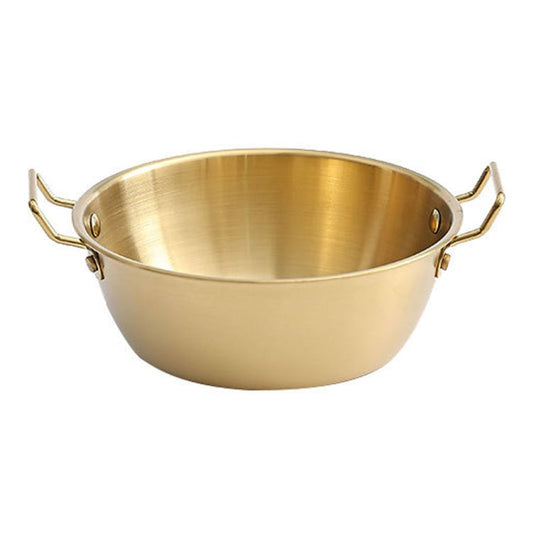 13cm 304 Stainless Steel Thickened Double Ear Soup Bowl Snack Bowl Fried Chicken Bowl(Gold)-Reluova