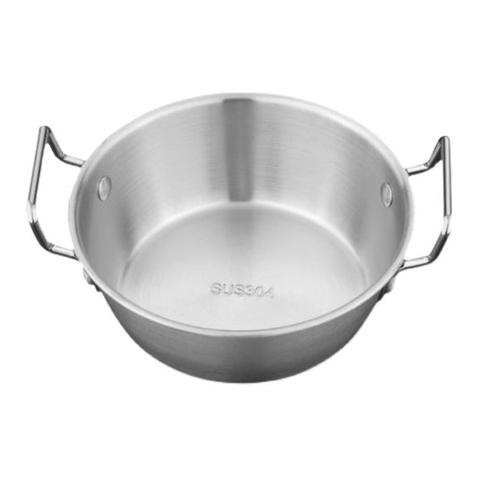 14cm 304 Stainless Steel Thickened Double Ear Soup Bowl Snack Bowl Fried Chicken Bowl(Silver)-Reluova