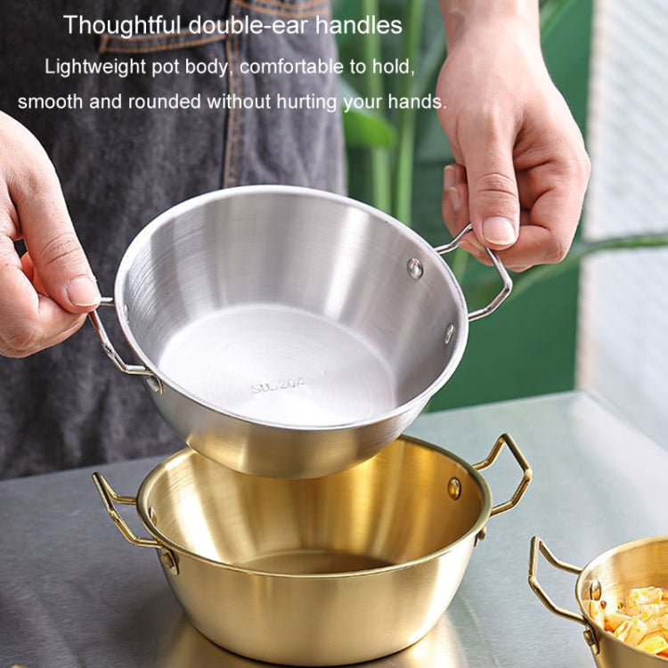 12cm 304 Stainless Steel Thickened Double Ear Soup Bowl Snack Bowl Fried Chicken Bowl(Gold)-Reluova