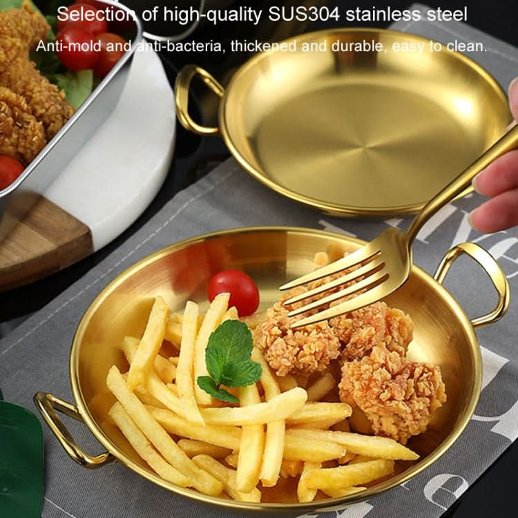 304 Stainless Steel With Double Ear Snack Tray Fried Chicken Chips Cold Dishes Candy Snacks Tray-Reluova