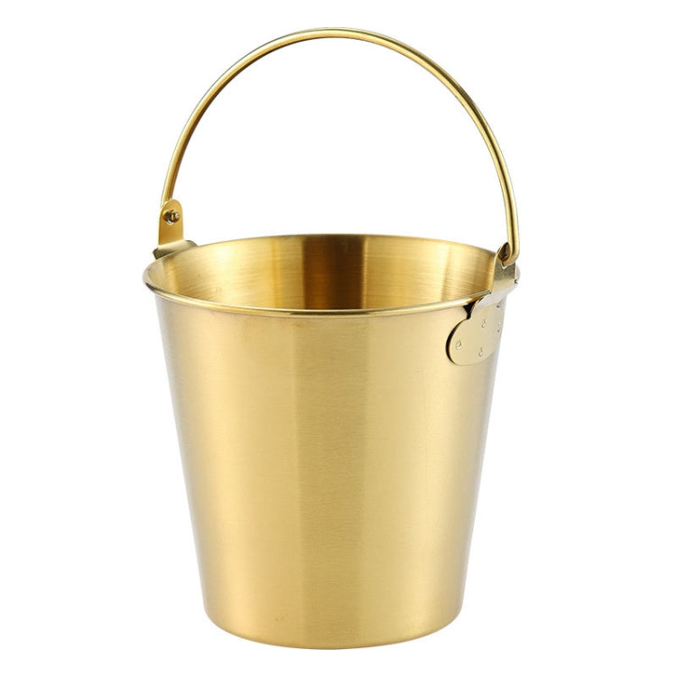 700ml 304 Stainless Steel Handheld Ice Bucket Bar Beer Chill Bucket Chips Milk Tea Snacks Barrel(Gold)-Reluova