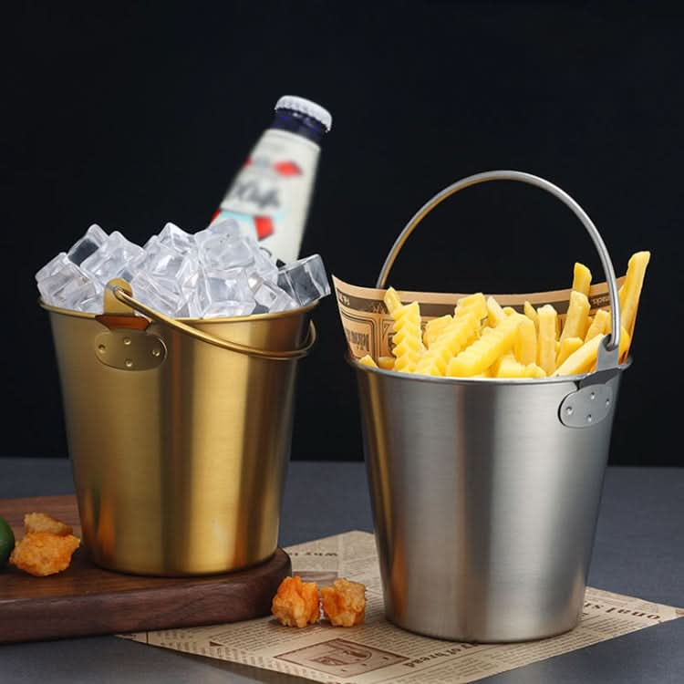 304 Stainless Steel Handheld Ice Bucket Bar Beer Chill Bucket Chips Milk Tea Snacks Barrel-Reluova