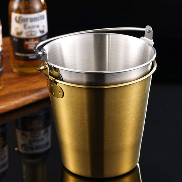 304 Stainless Steel Handheld Ice Bucket Bar Beer Chill Bucket Chips Milk Tea Snacks Barrel-Reluova