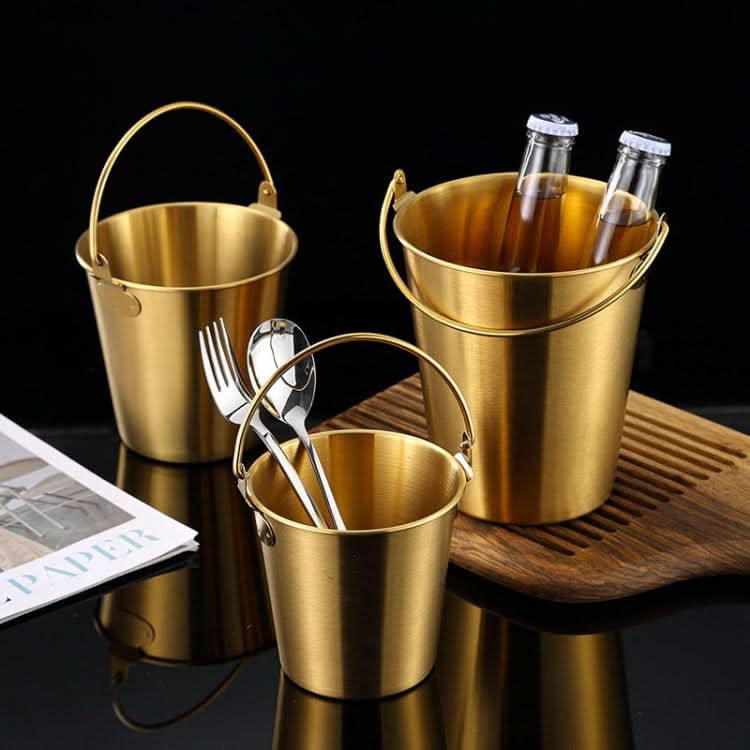 304 Stainless Steel Handheld Ice Bucket Bar Beer Chill Bucket Chips Milk Tea Snacks Barrel-Reluova