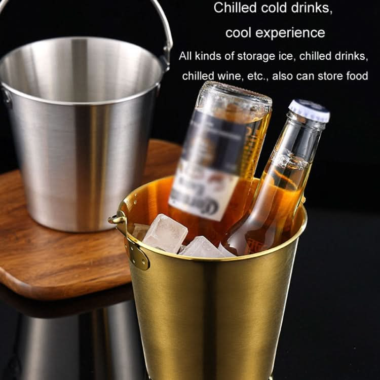 304 Stainless Steel Handheld Ice Bucket Bar Beer Chill Bucket Chips Milk Tea Snacks Barrel-Reluova