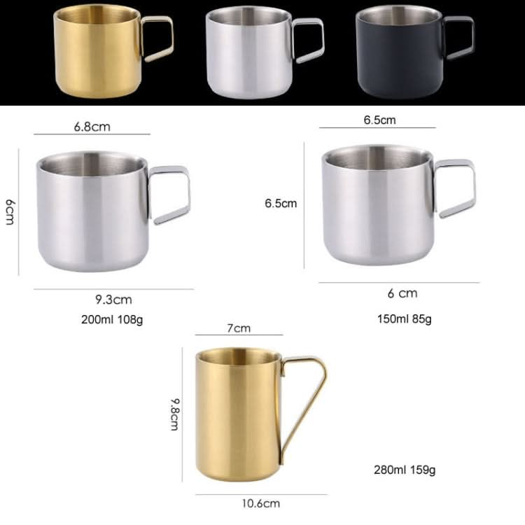 304 Stainless Steel Double Layer Insulated Mug Children Drop-proof Water Cup Coffee Mug-Reluova