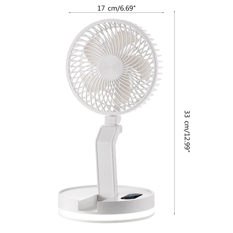 F200 Foldable Remote Control Wall-mounted Fan LED Light Desktop Rotating Fan Reluova