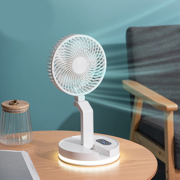 F200 Foldable Remote Control Wall-mounted Fan LED Light Desktop Rotating Fan Reluova