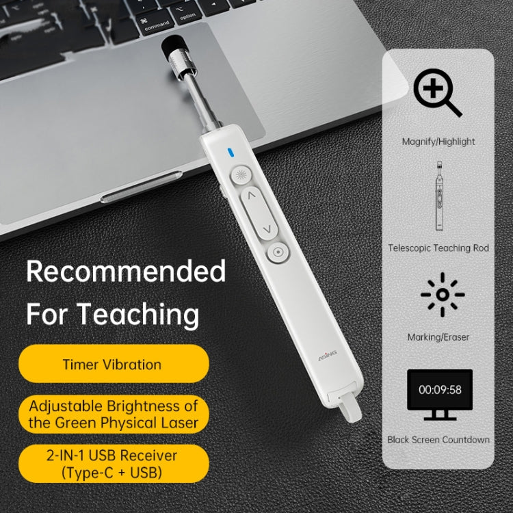 ASING A31 Multi-Functional Presentation Remote With Telescopic Teaching Rod Designed For Touch Screen