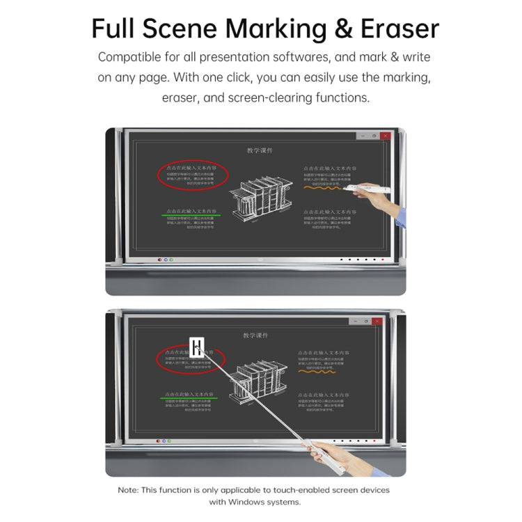 ASING A31 Multi-Functional Presentation Remote With Telescopic Teaching Rod Designed For Touch Screen