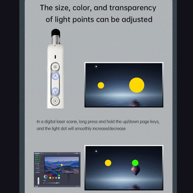 ASING A31 Multi-Functional Presentation Remote With Telescopic Teaching Rod Designed For Touch Screen