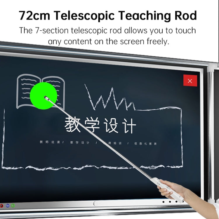 ASING A31 Multi-Functional Presentation Remote With Telescopic Teaching Rod Designed For Touch Screen