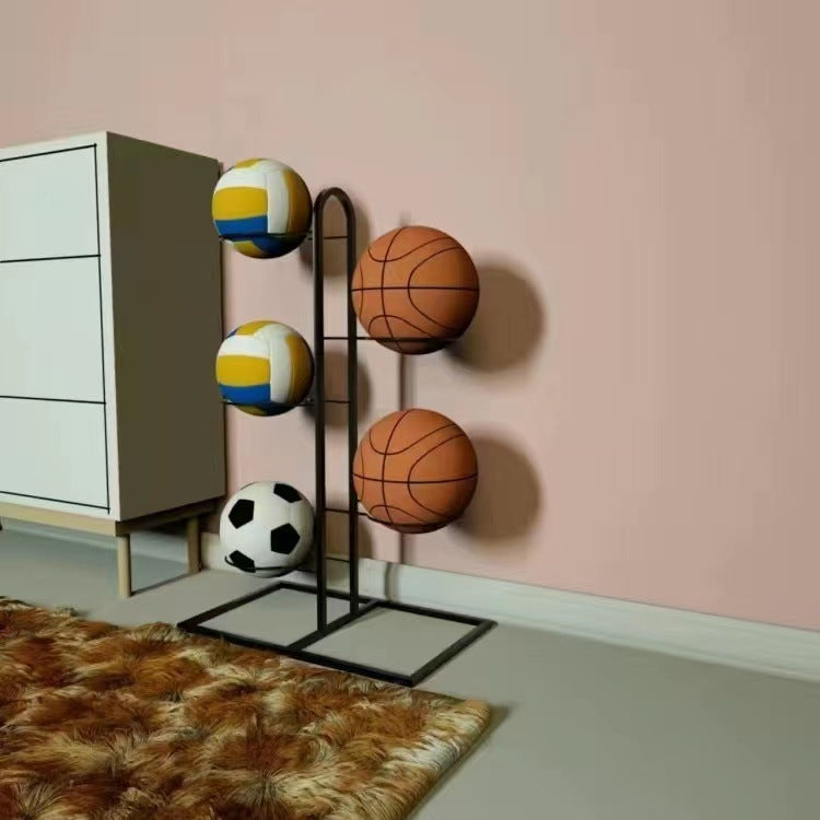 5 Layers Basketball Storage Rack Volleyball Stand Holder My Store