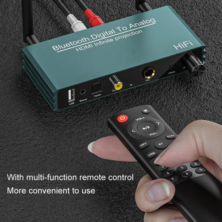 Bluetooth 5.0 Receiver Digital Optical Coaxial To Analog Microphone HD HDMI Wireless Screen Thrower Reluova