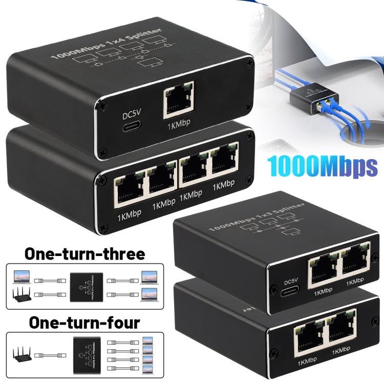 Gigabit Network Splitter Network Sharer RJ45 Network Cable Splitter