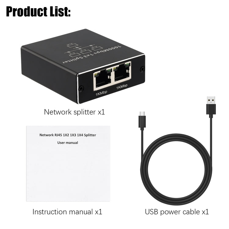 Gigabit Network Splitter Network Sharer RJ45 Network Cable Splitter My Store